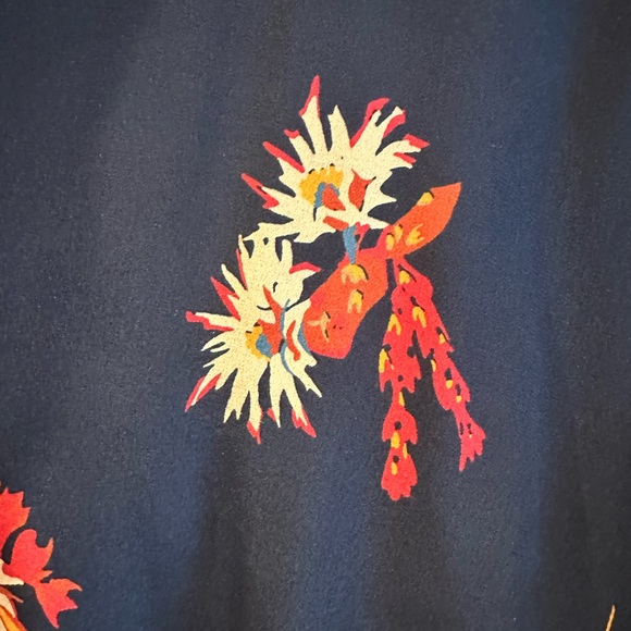 MADEWELL Navy 100% Silk Cacti Blouse - Picture 6 of 11
